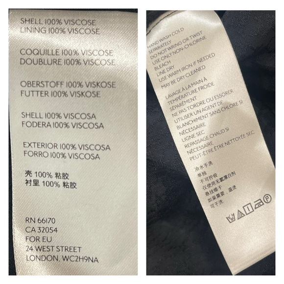 Anthropologie Amelie Jacquard Slip Midi Dress in Black Motif US 12 - Picture 14 of 15